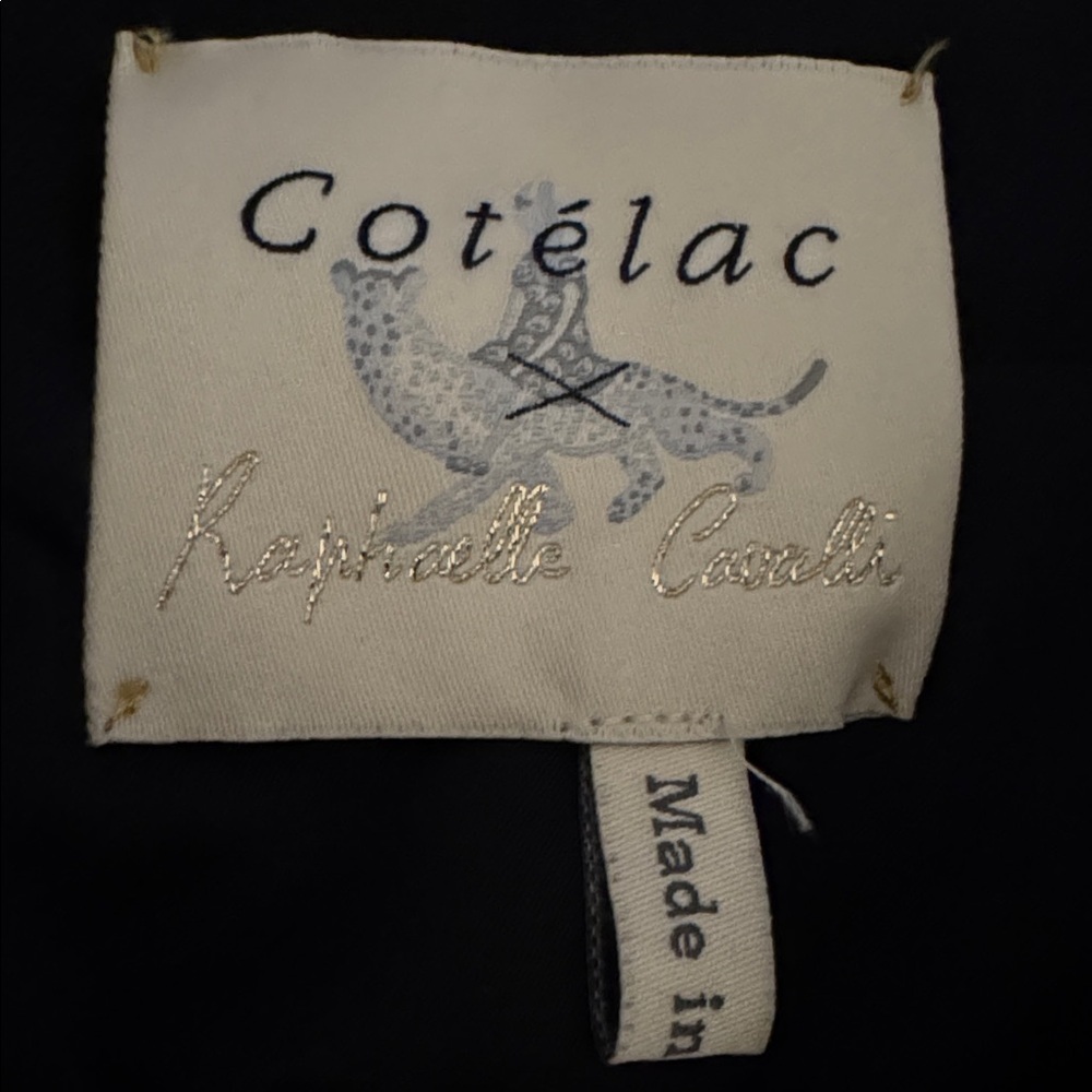 COTELAC x Raphaelle Cavalli Blue Gold Floral Embroidered Mini Skirt Designer 1 S - Picture 6 of 9
